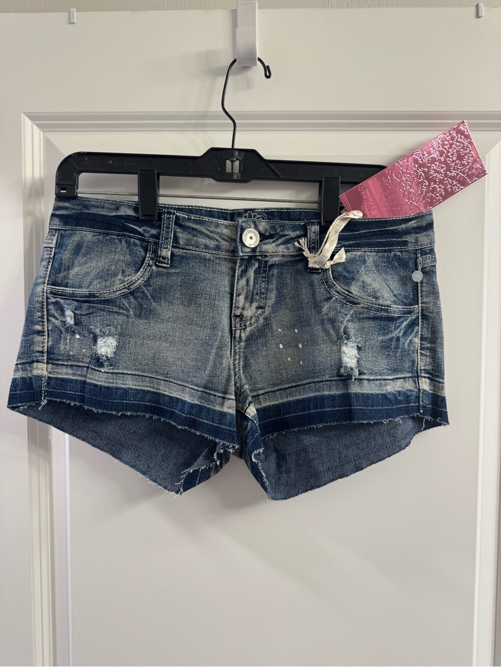 Almost Famous Distressed Denim Cutoff Shorts - Blue